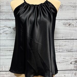 NWT Nik and Nash Black Satin Halter Top